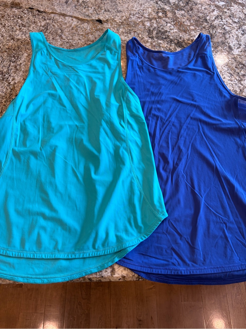 lululemon athletica Duo Tank Tops — Teal and Royal Blue sculpt tank